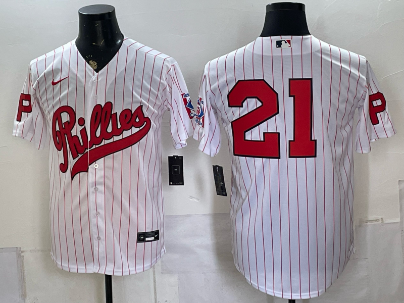 Men 2026 Philadelphia Phillies #21 white Game Nike MLB Jersey 080600->denver broncos->NFL Jersey
